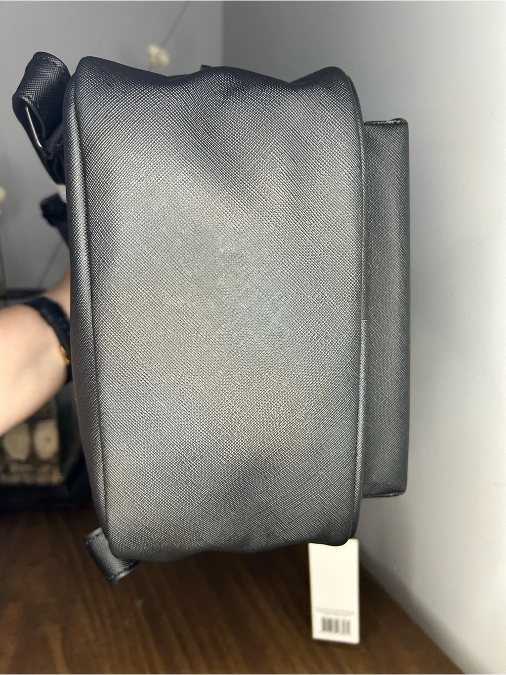 Marc Tetro French Bulldog Mini Backpack Black Vegan Leather NWT